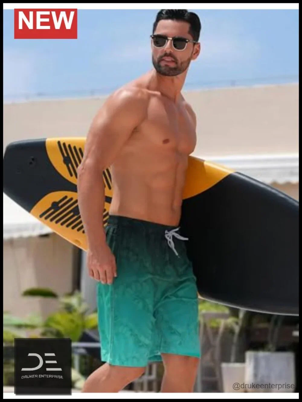 Men's Quick Dry Swim Trunks with Mesh Liner Board Shorts 9